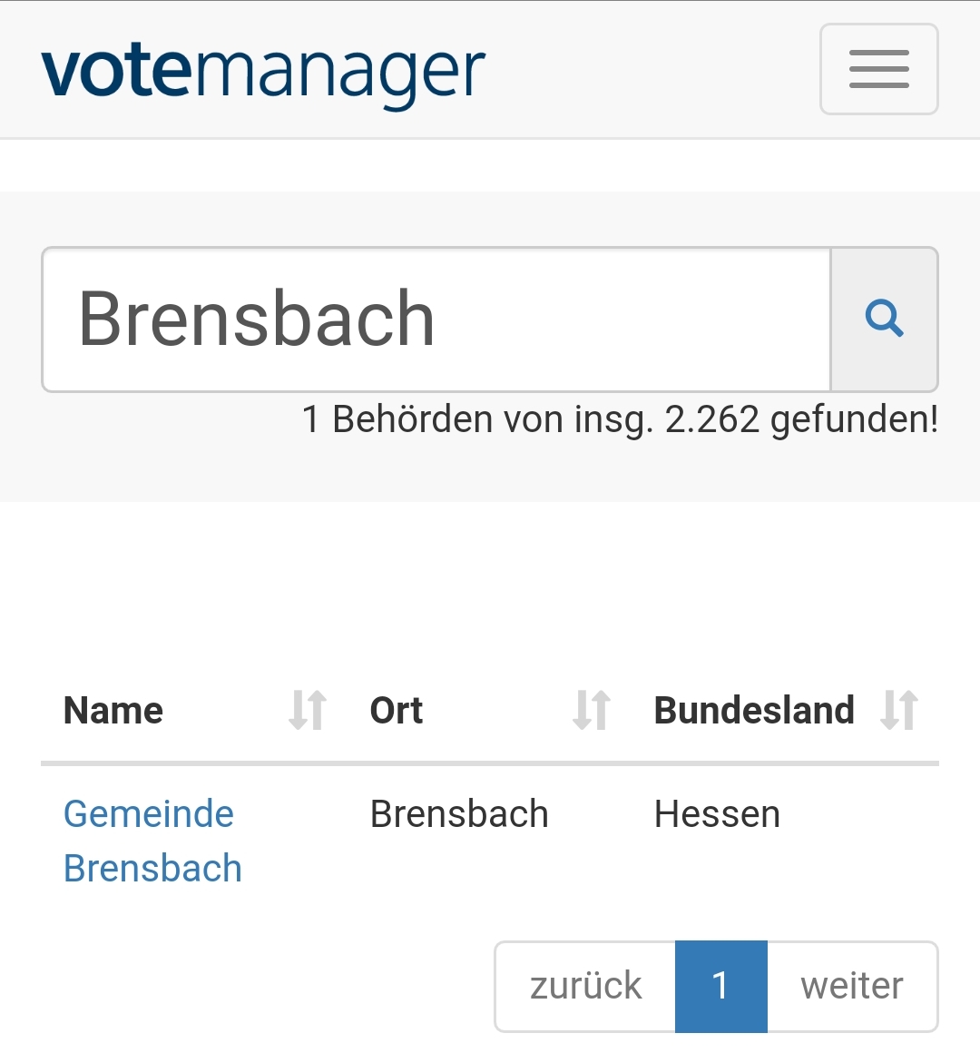 Screenshot Votemanager-App